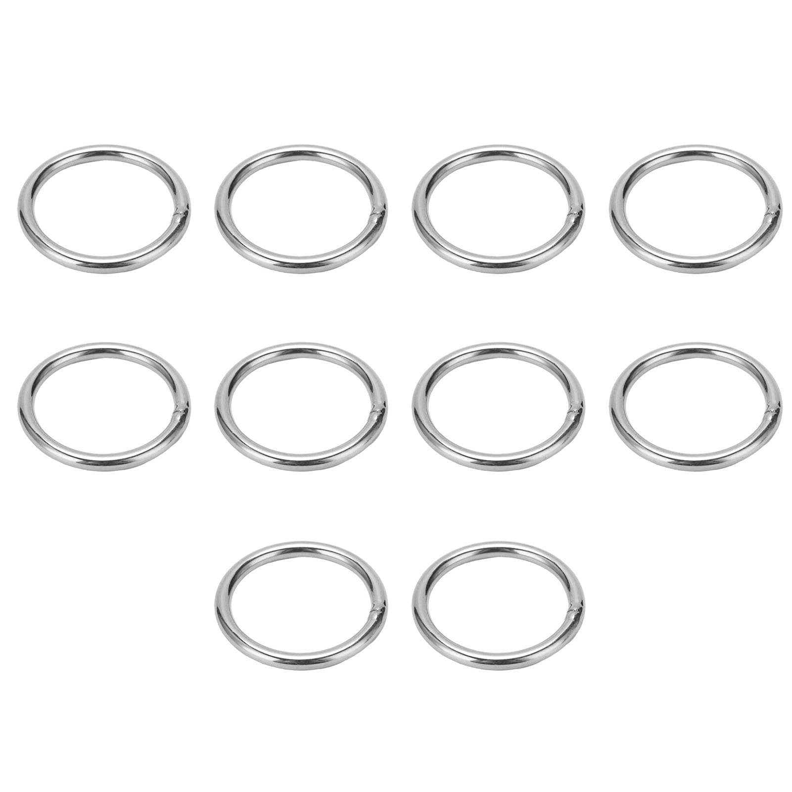 Mavaol 10-teiliges O-Ring-Set aus Edelstahl, robustes geschweißtes Design, rostfreier 304-Stahl, für Campingausrüstung, Heimwerkerprojekte, Hundeleinen, tragende Aufgaben von Mavaol