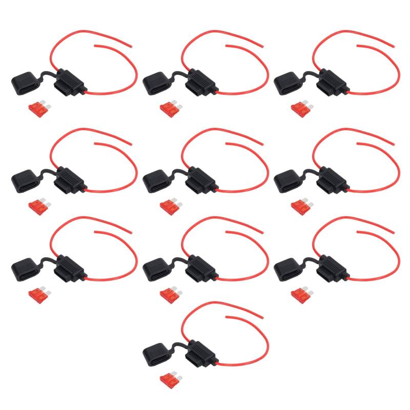 Mavaol 10er-Pack wasserdichtes Kfz-Halterungsset, sauerstoffbeständiges Kupfer, einfache Installation, ideal für Wohnmobile, Autos und elektrische Systeme (18AWG, 10A) von Mavaol