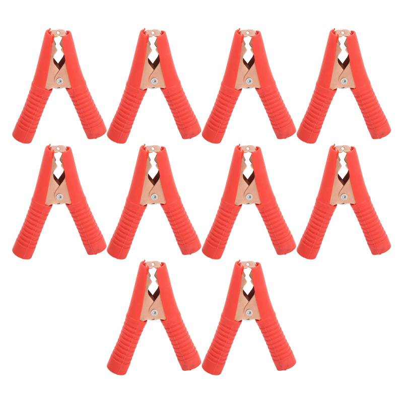 Mavaol 10pcs Batteriekabelklemme 100A bewertet 20 mm Öffnen leichter Batterie -Testclip für Autos LKW -Fahrzeuge (Red) von Mavaol