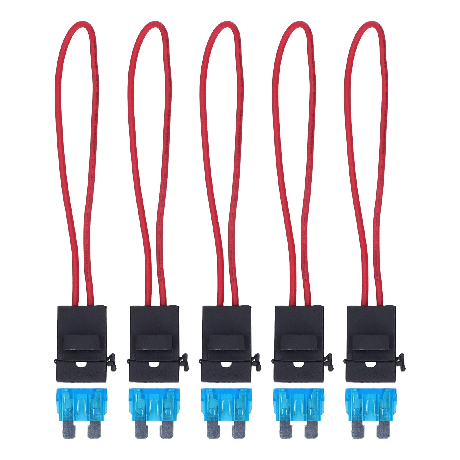 Mavaol 14AWG Halter 15A, 5er-Pack, wasserdicht, robust, Silikondichtung, Automobil, Marine, Wohnmobil von Mavaol