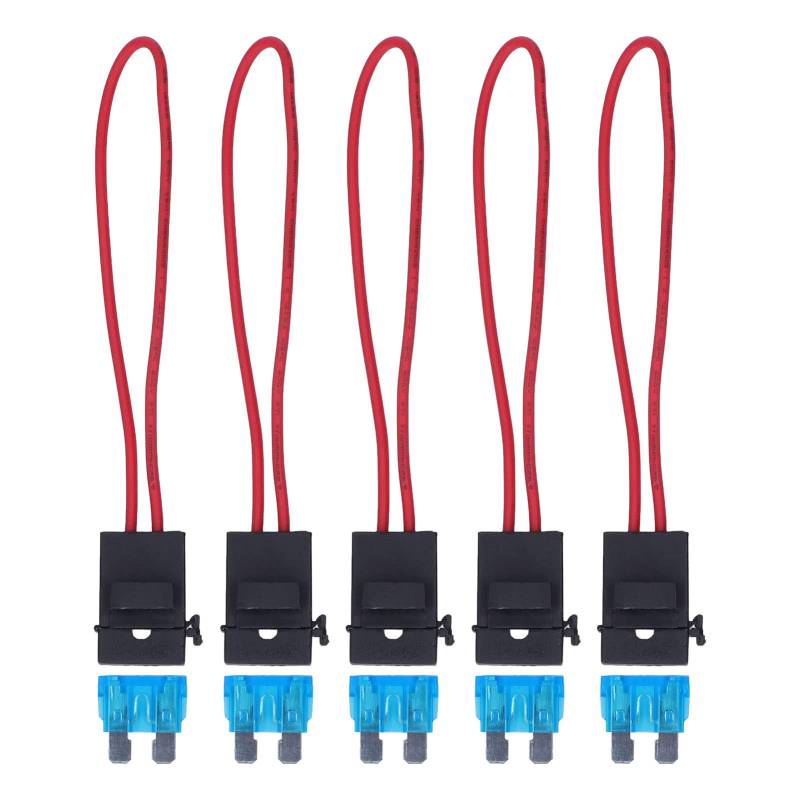 Mavaol 14AWG Halter 15A, 5er-Pack, wasserdicht, robust, Silikondichtung, Automobil, Marine, Wohnmobil von Mavaol