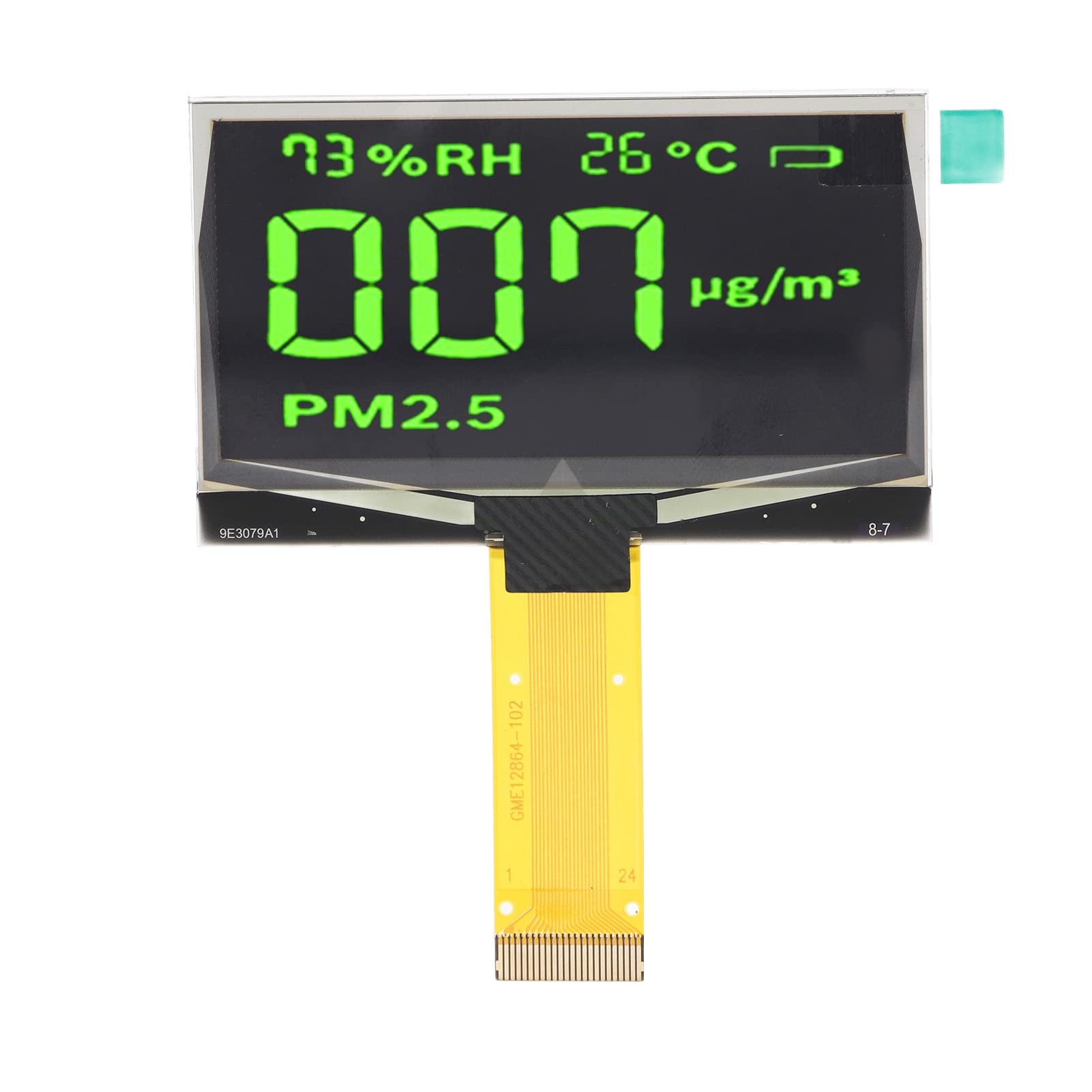 Mavaol 2,42 -Zoll -OLED -LCD -Display, 128x64 hohe Auflösung, niedrige Leistung, flexible, 24 -pin -Schnittstelle, ideal für und Projekte (Green Displaying) von Mavaol