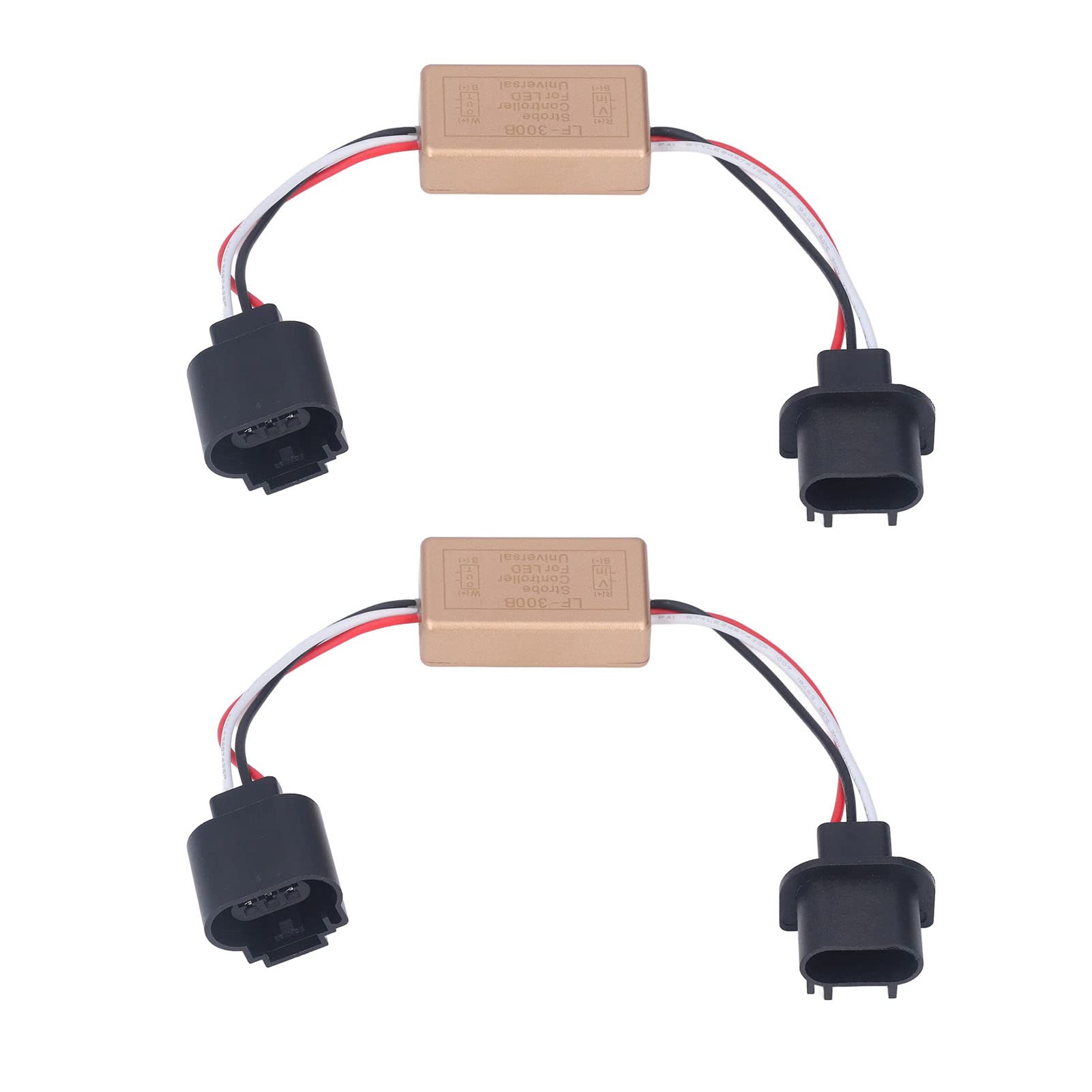 Mavaol 2-teiliges LED-Blitz-Stroboskop-Controller-Modul, ABS-Autoblinkgerät für Kraftfahrzeuge, Elektrofahrräder, 9–30 V, 50 W von Mavaol