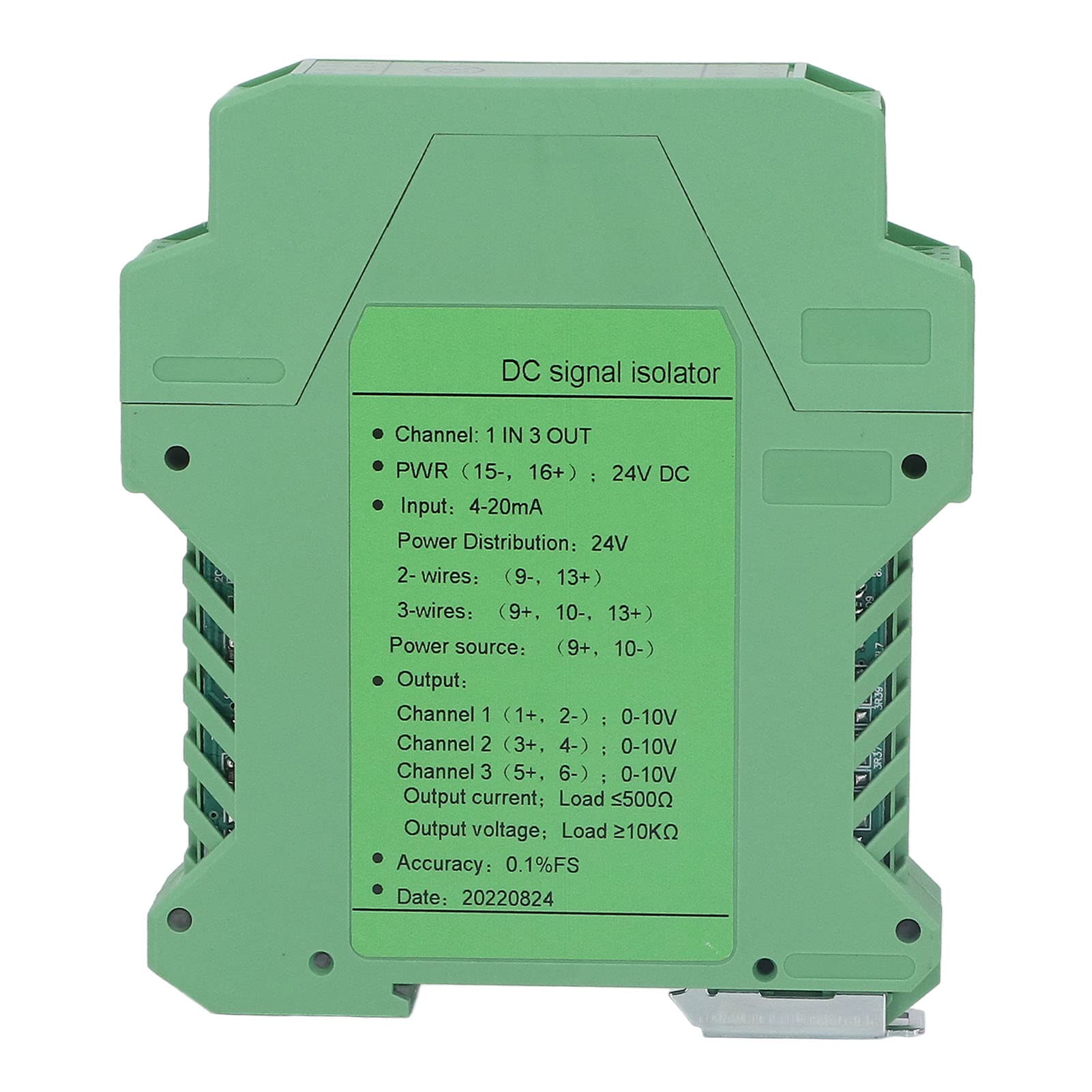 Mavaol 4 20-mA-Signalisolator, fotoelektrischer Eingangs-/Ausgangskonverter, flammhemmend, robust, für SPS-Systeme (0-10V) von Mavaol