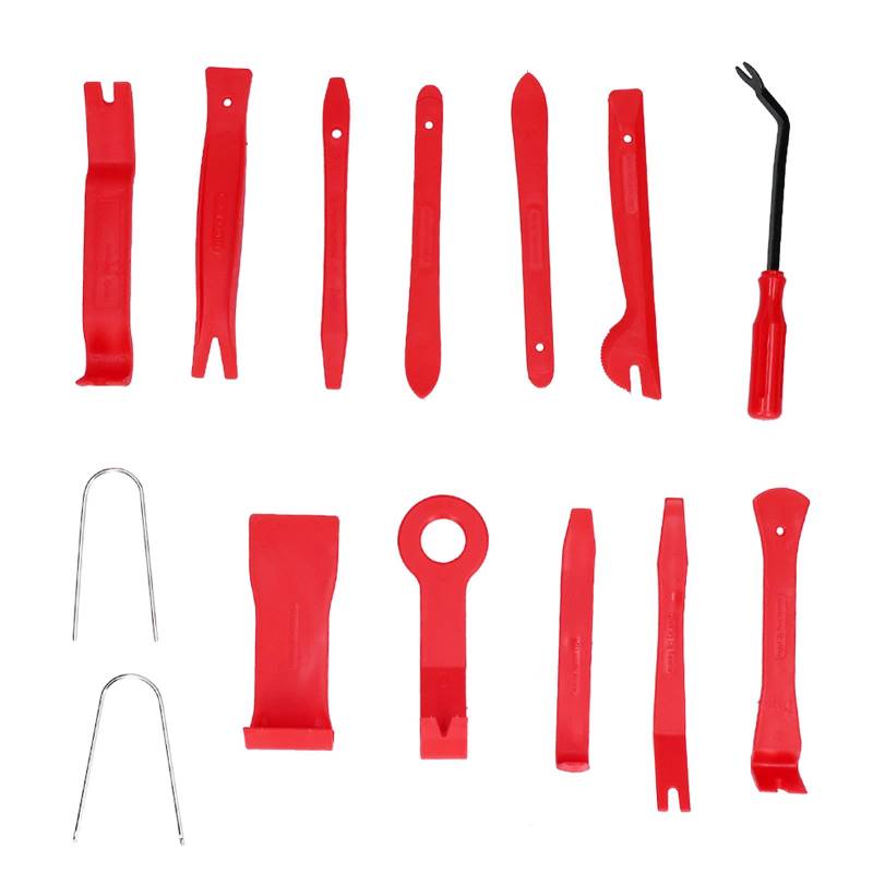 Mavaol Auto Removal Tool Trim Hebeln Reparatur Set Kit Hohe Zähigkeit Bequeme Handhabung Auto Tür Panel Audio Instrument Schreibtisch (Red) von Mavaol