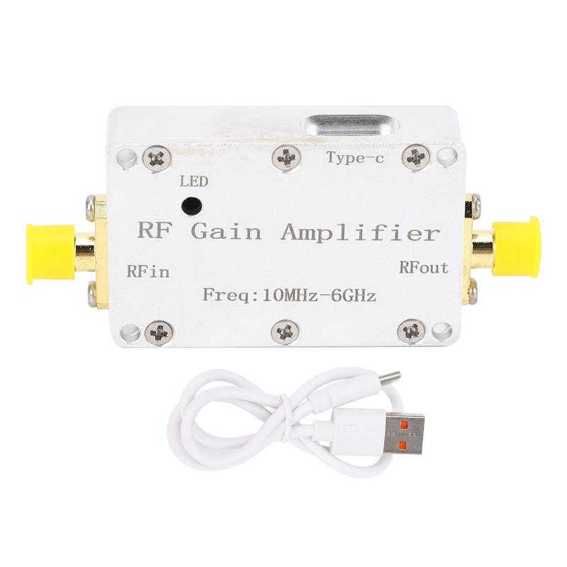 Mavaol Breitband-HF-Modul, 10 MHz 6 GHz, rauscharm, SMA-Anschlüsse, Aluminiumlegierung, Typ-C-Schnittstelle, für HF-Ingenieure und Hobbyisten von Mavaol