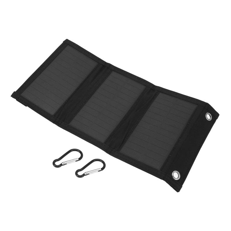 Mavaol Tragbares Solar-R, faltbares Solarpanel, hohe Umwandlungseffizienz, USB-Ausgang, Powerbank für Wandern, Camping, Outdoor-Einsatz von Mavaol