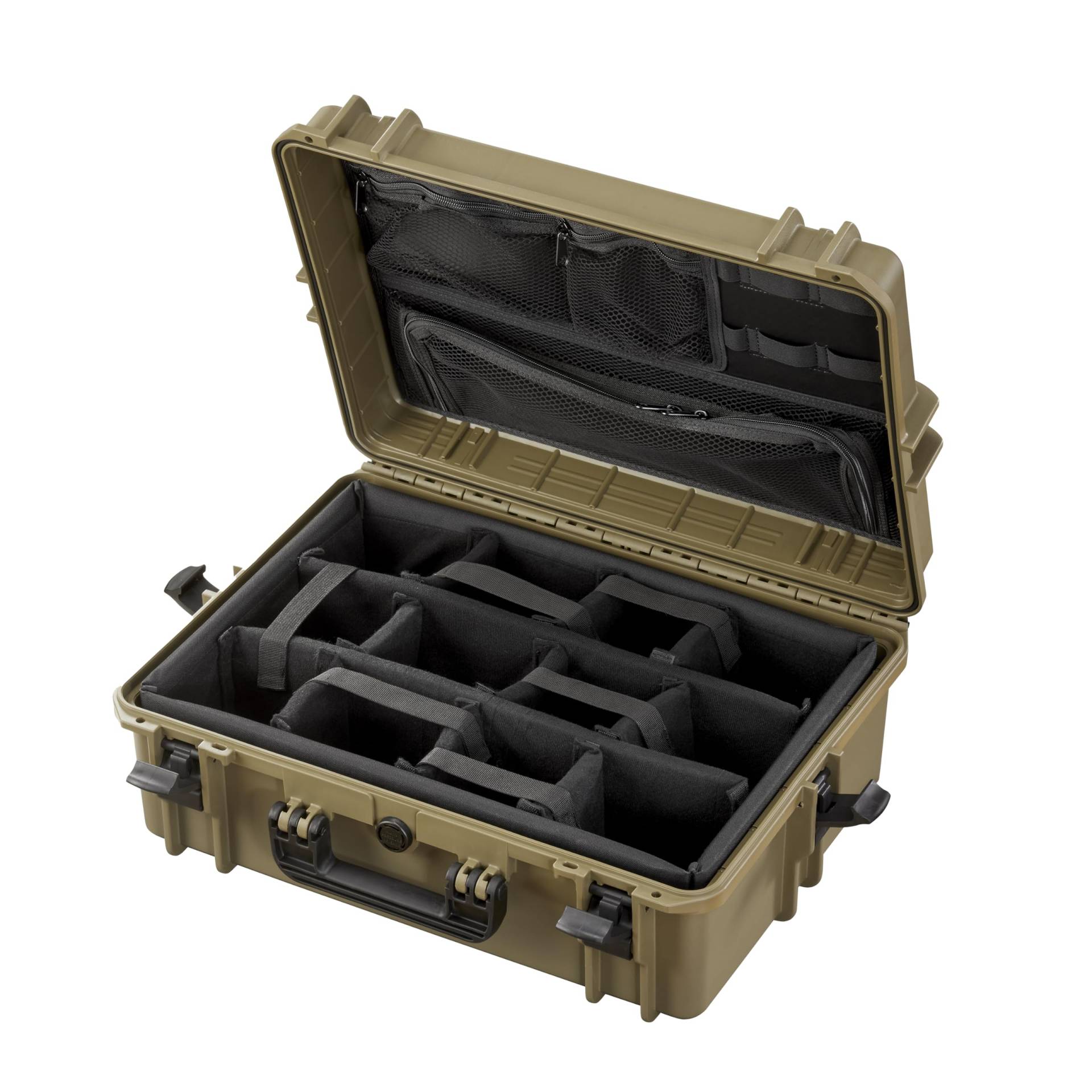 Max Cases - MAX505CAMORG mit weichen Trennwänden und Organizer-Tasche - Grün - INT. 500x350x194 von Max Cases