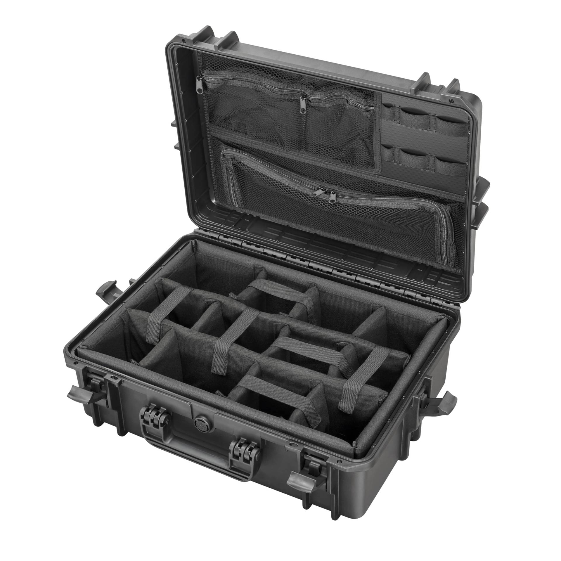 Max Cases - MAX505CAMORG mit weichen Trennwänden und Organizer-Tasche - Schwarz - INT. 500x350x194 von Max Cases