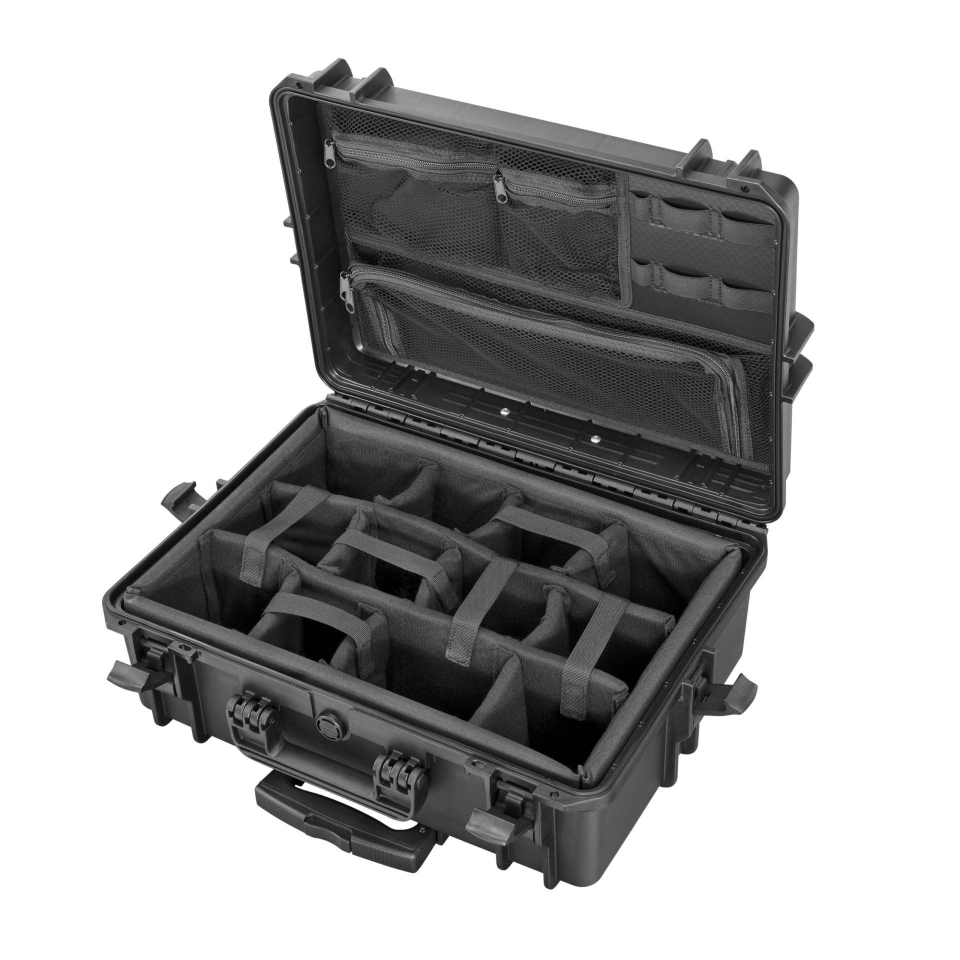 Max Cases - MAX505CAMORGTR Trolley mit weichen Trennwänden und Organizer-Tasche - Schwarz - INT. 500x350x194 von Max Cases