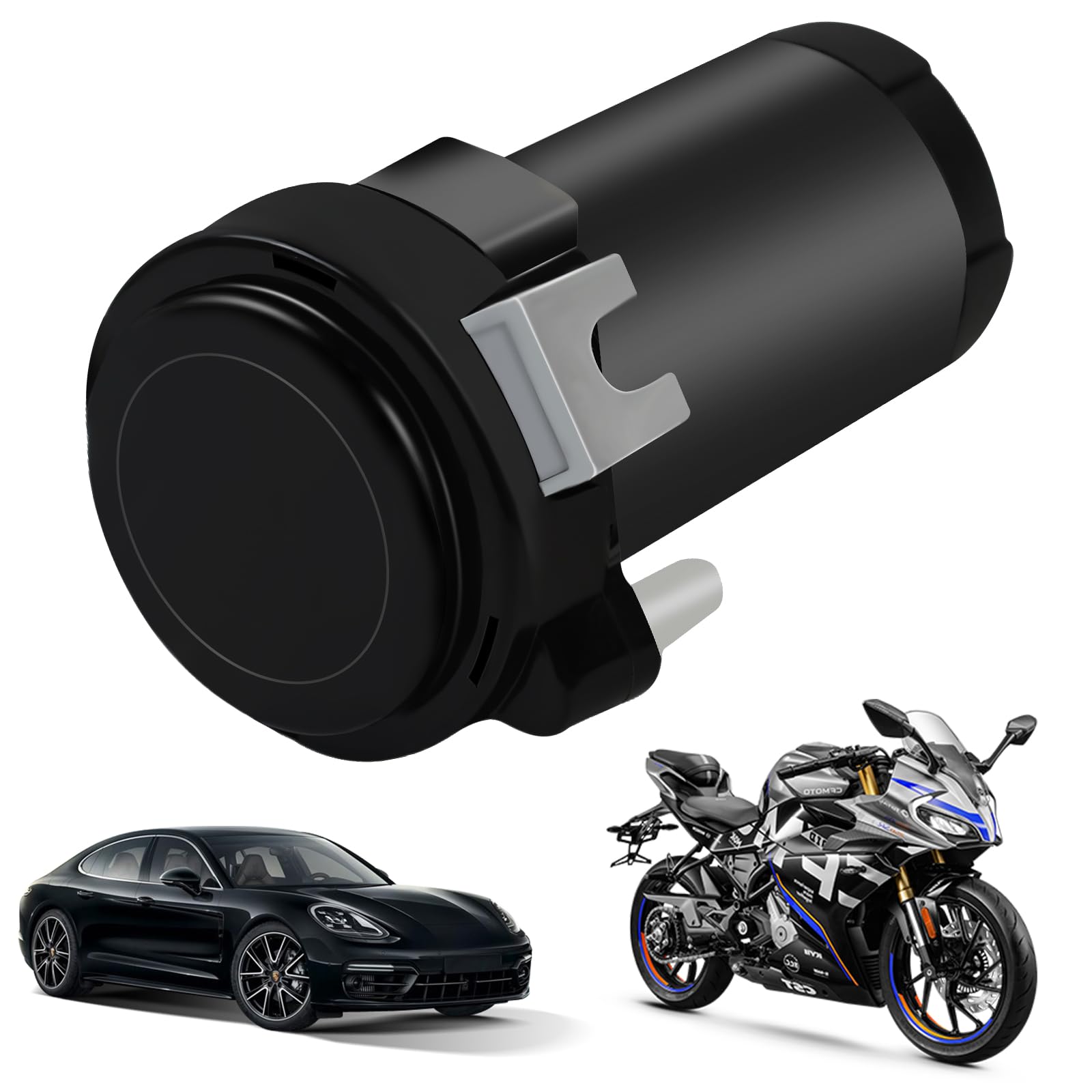 MaxAwe 12V 150DB Luftkompressor, Auto Motor Horn Motor Air Pump Mini Luftpumpe Kit für Universal Air Horn, Verchromter Schwarzer mit Kupferkabel für jede Luft Horn PKW LKW Booten Motorrädern von MaxAwe