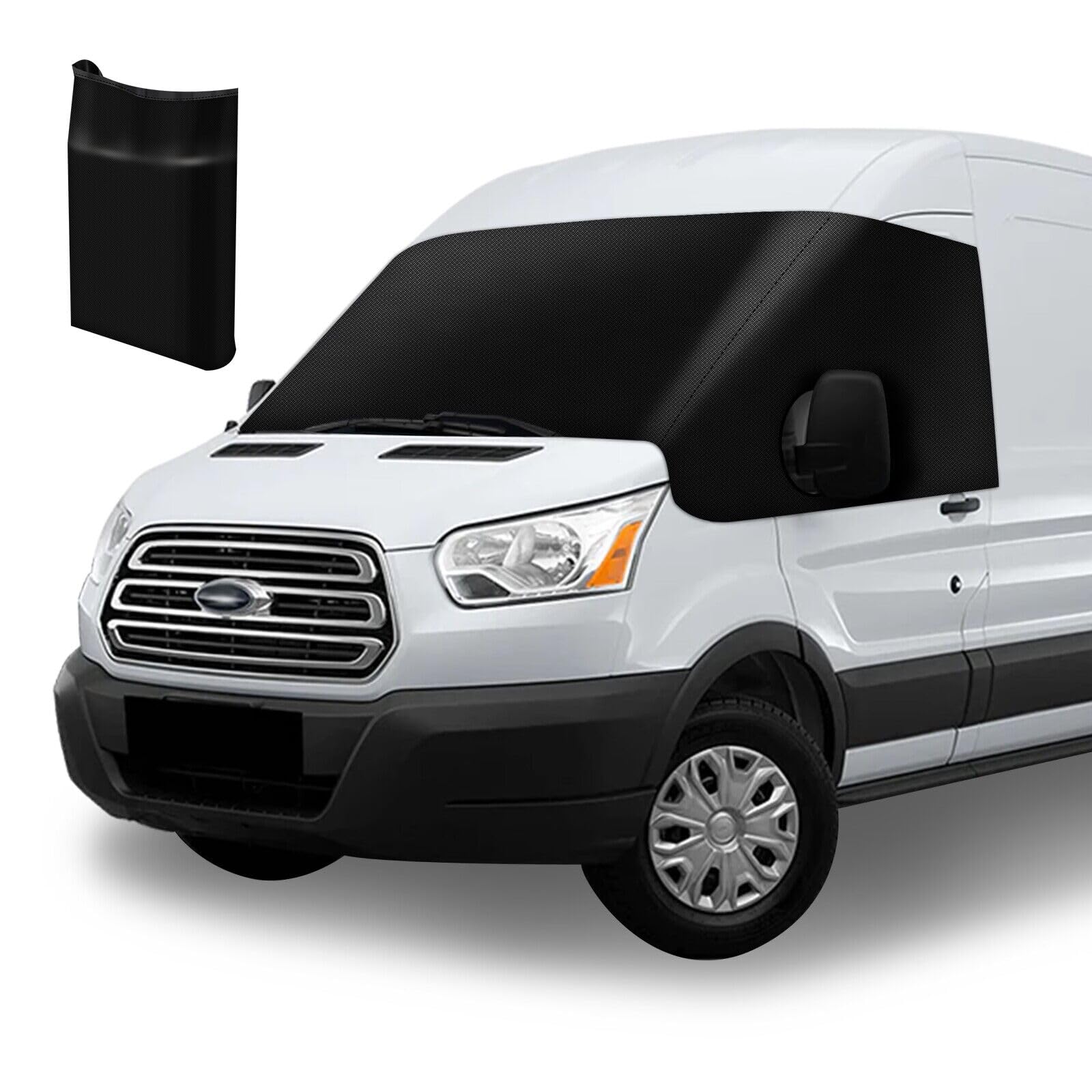 MaxAwe für Ford Transit Van MK8 2014-2024 Auto Windschutzscheiben Abdeckung, 600D Wasserdicht Sonnenschutz Frontscheibe Thermomatten, Blackout Anti-UV/Frost/Ice/Staub Wrap Cover von MaxAwe