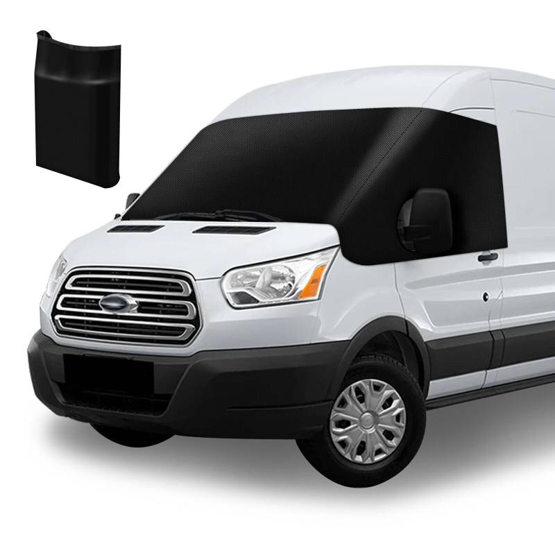 MaxAwe für Ford Transit Van MK8 2014-2024 Auto Windschutzscheiben Abdeckung, 600D Wasserdicht Sonnenschutz Frontscheibe Thermomatten, Blackout Anti-UV/Frost/Ice/Staub Wrap Cover von MaxAwe