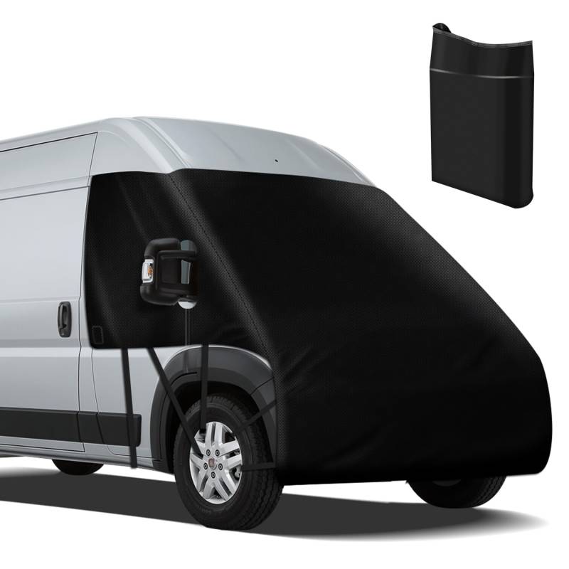 MaxEarn Frontscheibenabdeckung für FIAT Ducato Serie 8 ab 2006, 600D Oxford Auto Scheibenabdeckung, Gegen EIS/Sonne/Wasserdicht/Windschutzscheibe Abdeckung, Autoabdeckung Deckt Gesamte Motorhaube von MaxEarn