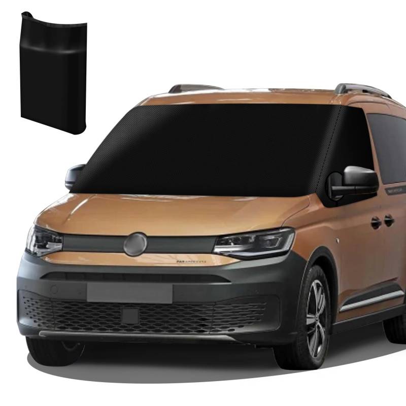 MaxEarn Für Caddy 2004 Frontscheibe Wrap Cover, 600D Oxford Stoff Verdunkelung Wasserdicht Auto Windschutzscheibe Abdeckung Frostschutz Wetterfeste Schutzhülle für VW Transporter von MaxEarn