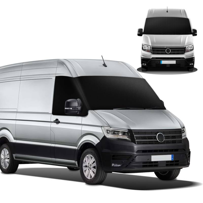 MaxEarn für VW Crafter Auto Windschutzscheiben Abdeckung, 600D Wasserdicht Sonnenschutz Frontscheibe Thermomatten, Blackout Anti-UV/Frost/Ice/Staub Wrap Cover für VW Crafter 2018-2023 von MaxEarn