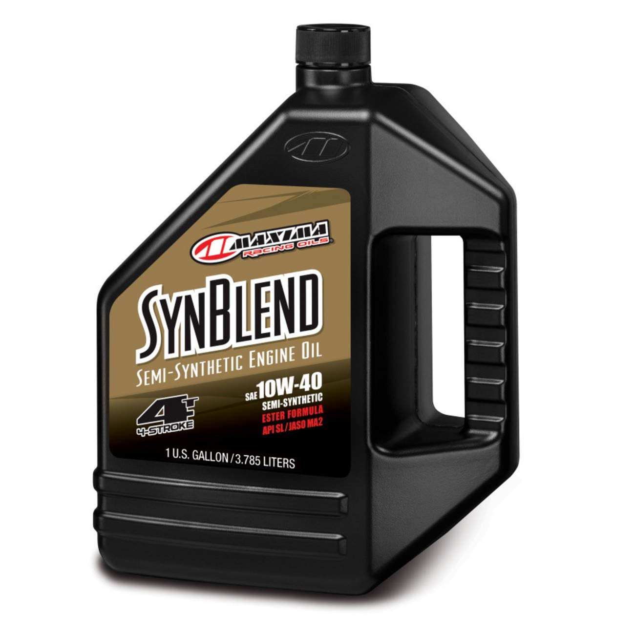 Maxima 349128B Syn Blend Ester 10w40 Motorrad Motoröl - 1 Gallone Krug von Maxima