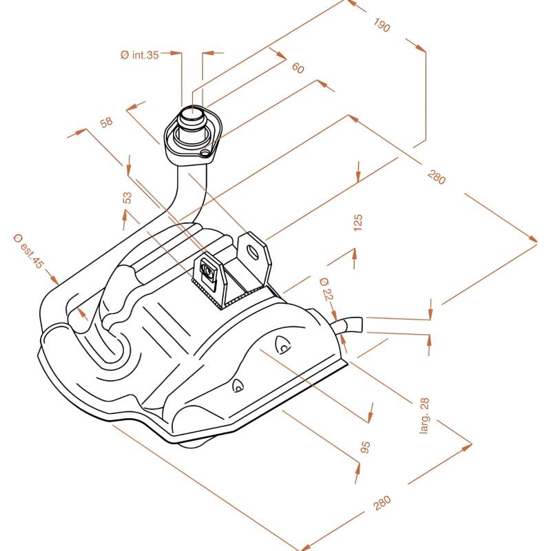 Auspuffanlage LeoVince Komplettanlage SITO PLUS, Stahl für Piaggio Vespa 125 T5 von Maxtuned