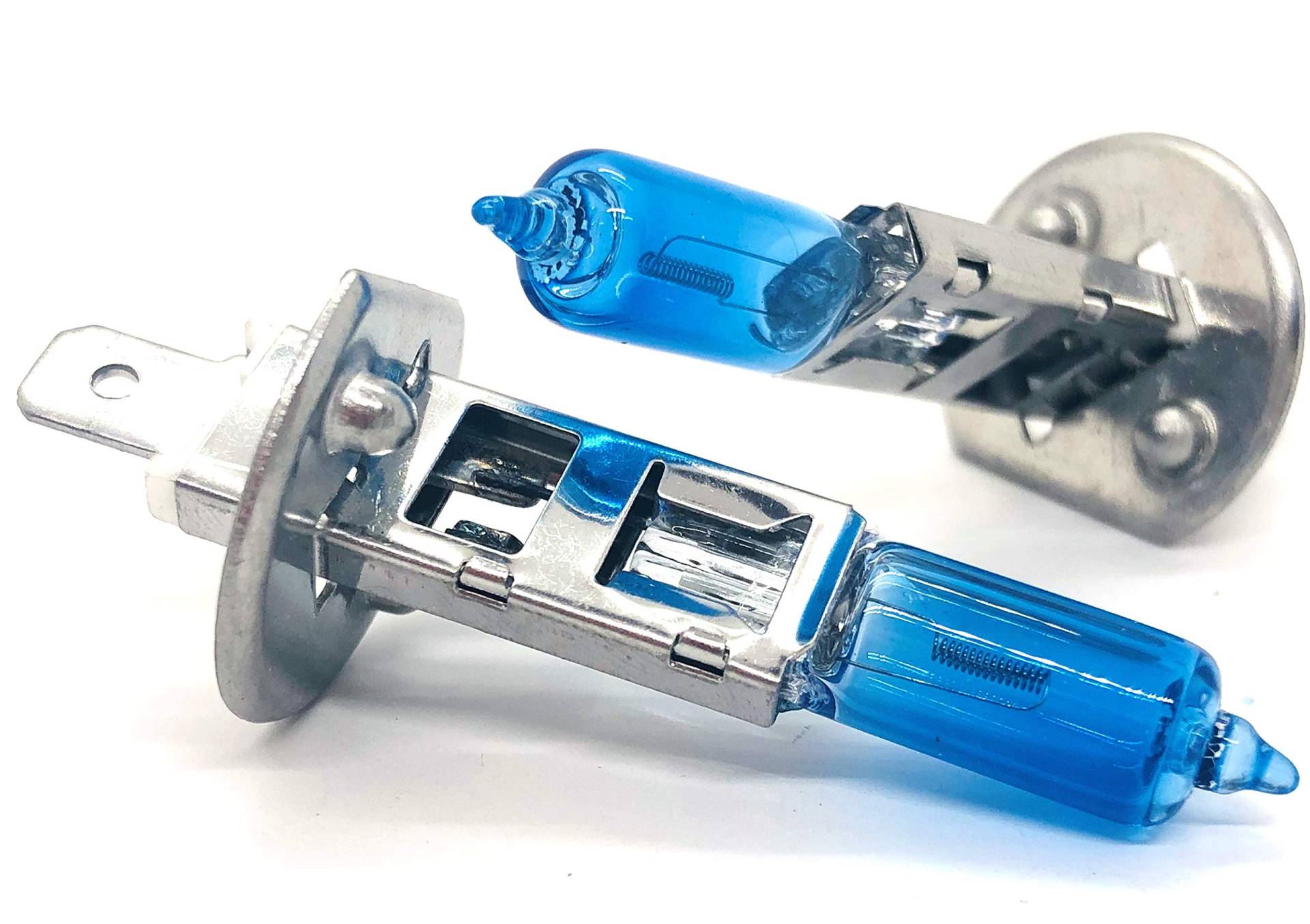 MAXXONI - 2x Stück H1 55Watt P14,5s 12V Halogen Auto Lampen Xenon Look - Blue Vision Optik Glühbirne (H1-2er Pack) von MAXXONI