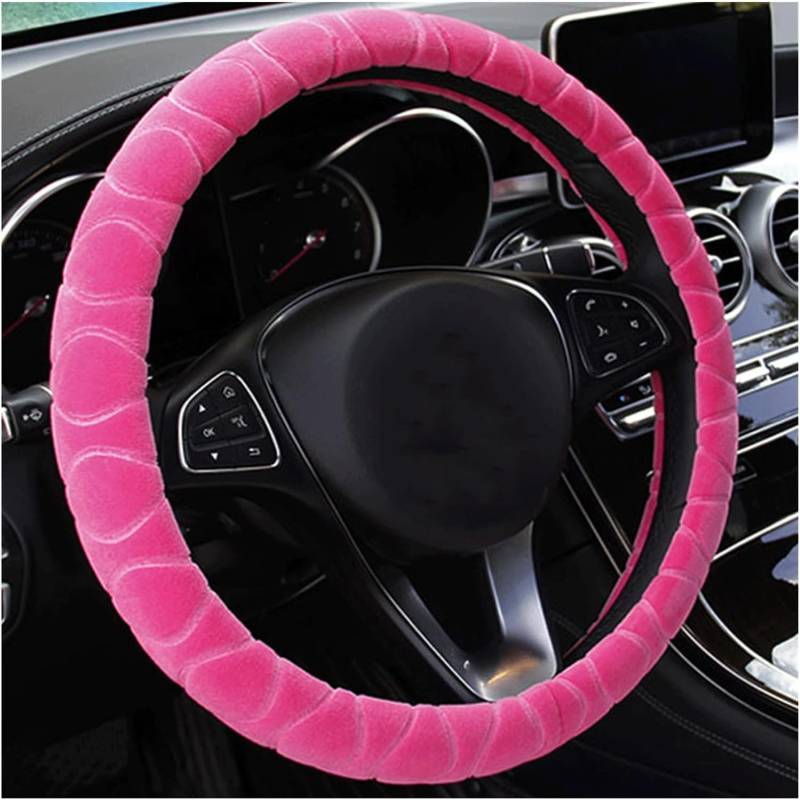 Lenkrad Abdeckung Kunstfell Winter Warm Lenkrad Wrap passt die meisten Auto 37cm 38cm Größe Innenzubehör Rosa von Mayco Bell