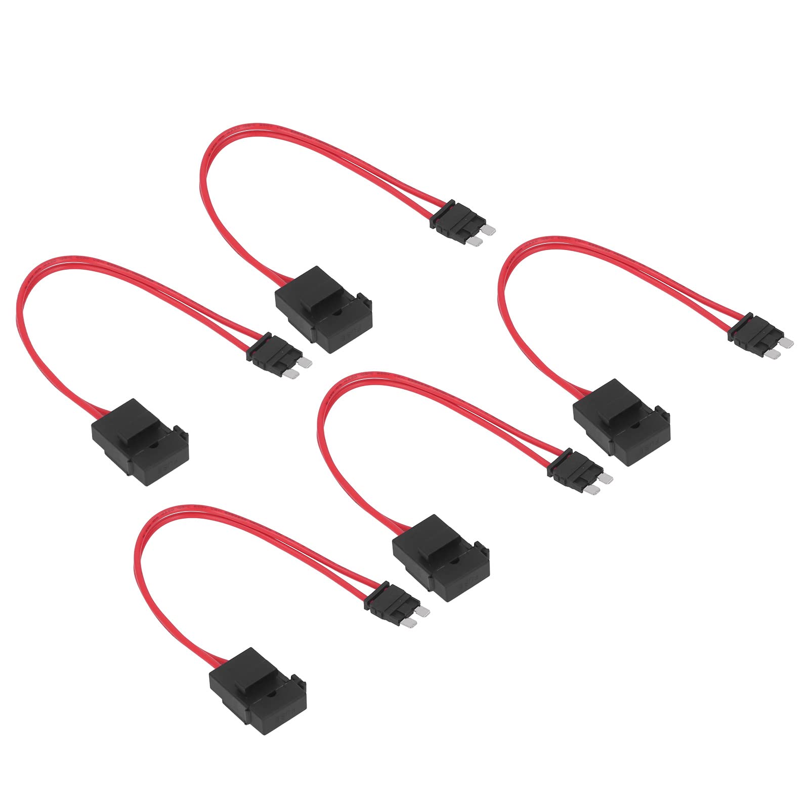 Auto-Sicherungshalter-Anschluss, Mini-Hochleistungs-Kabelverlängerung, 20 A, für Fahrzeug-Geldautomaten, 16 AWG, mit 5 Sicherungen (ACT M 19,1 mm) von Mayueri