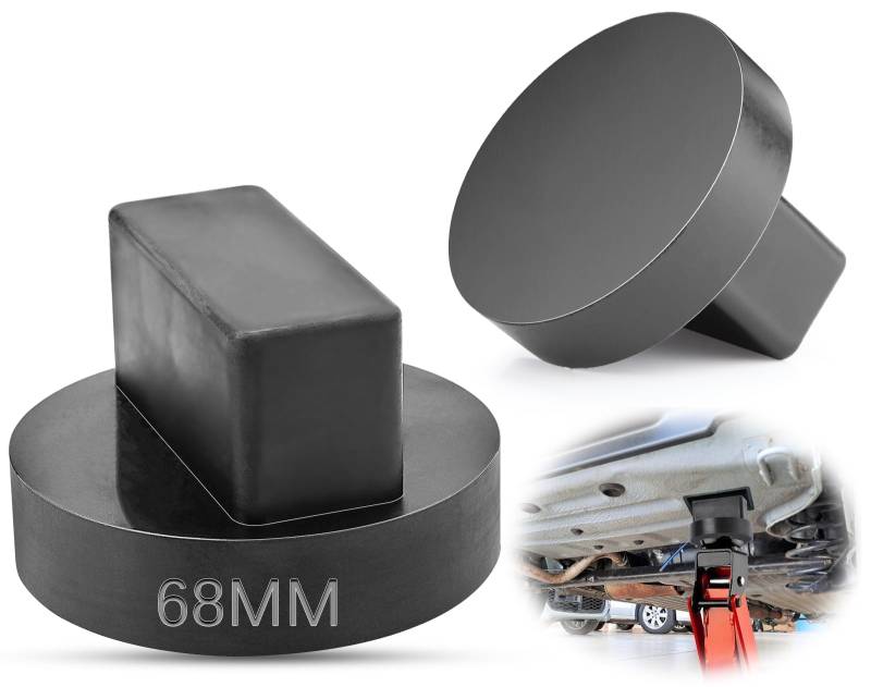 Mbsomnus 2 Stück Wagenheber Gummiauflage 68mm Universal Gummiauflage Wagenheber Jack Pad Adapter Kompatibel für Mercedes BMW Benz Audi Wagenheber Adapter für Hebebühnen Wagen von Mbsomnus