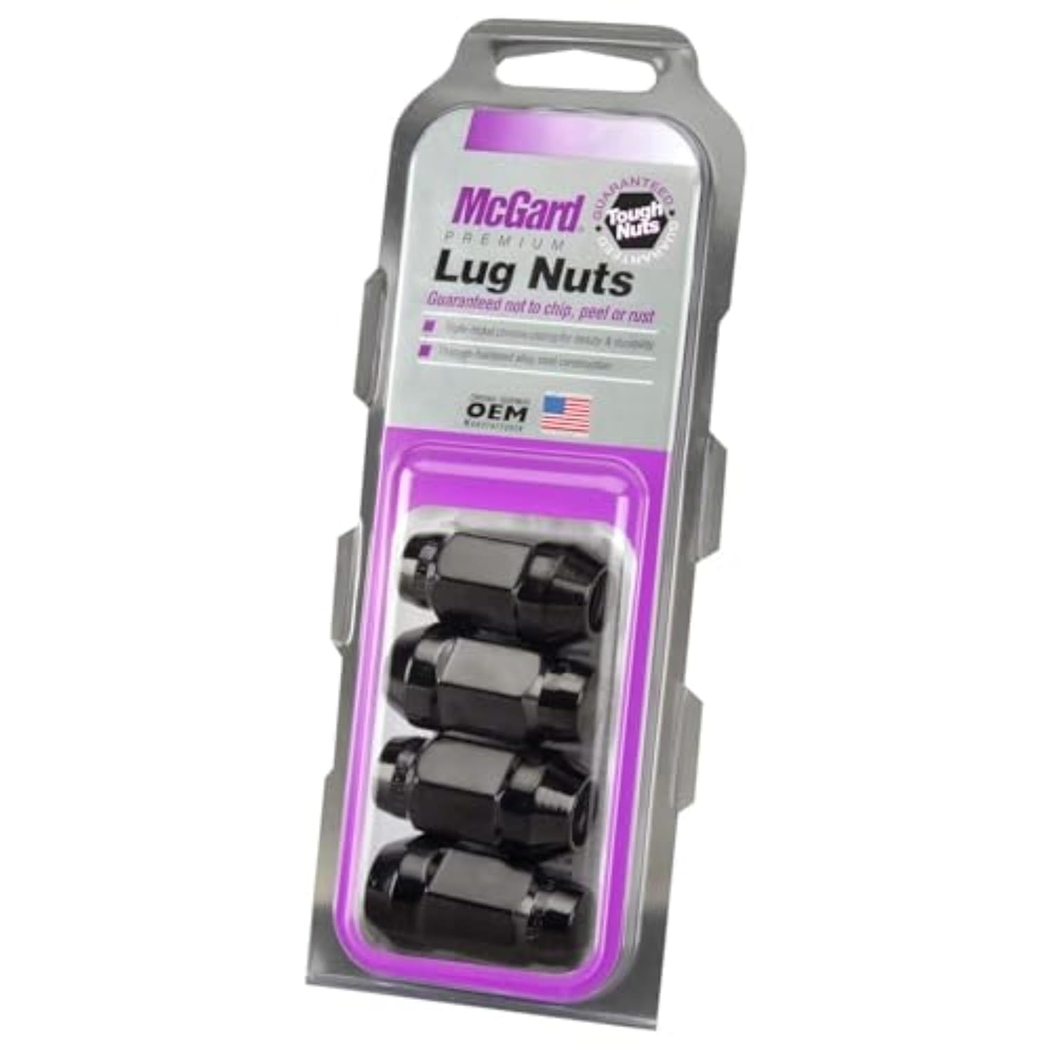 MCGARD 64015 Radmuttern, konisch, M12 x 1,5 Gewindegröße, Schwarz, 4 Stück von McGard