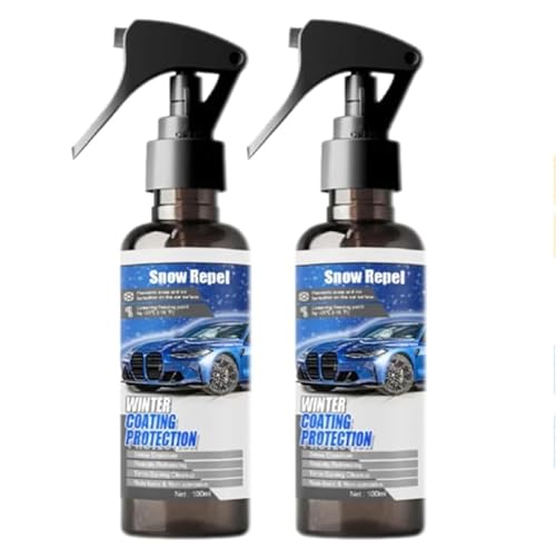 Mciluyaiio Auto-Windschutzscheiben-Schneeschmelz-Beschichtungsspray, 100 ml Enteisungsmittel für Auto-Windschutzscheiben-Entfroster, Fenster-Schneespray, Enteisungsspray Eisentferner-Schmelzspray (1) von Mciluyaiio