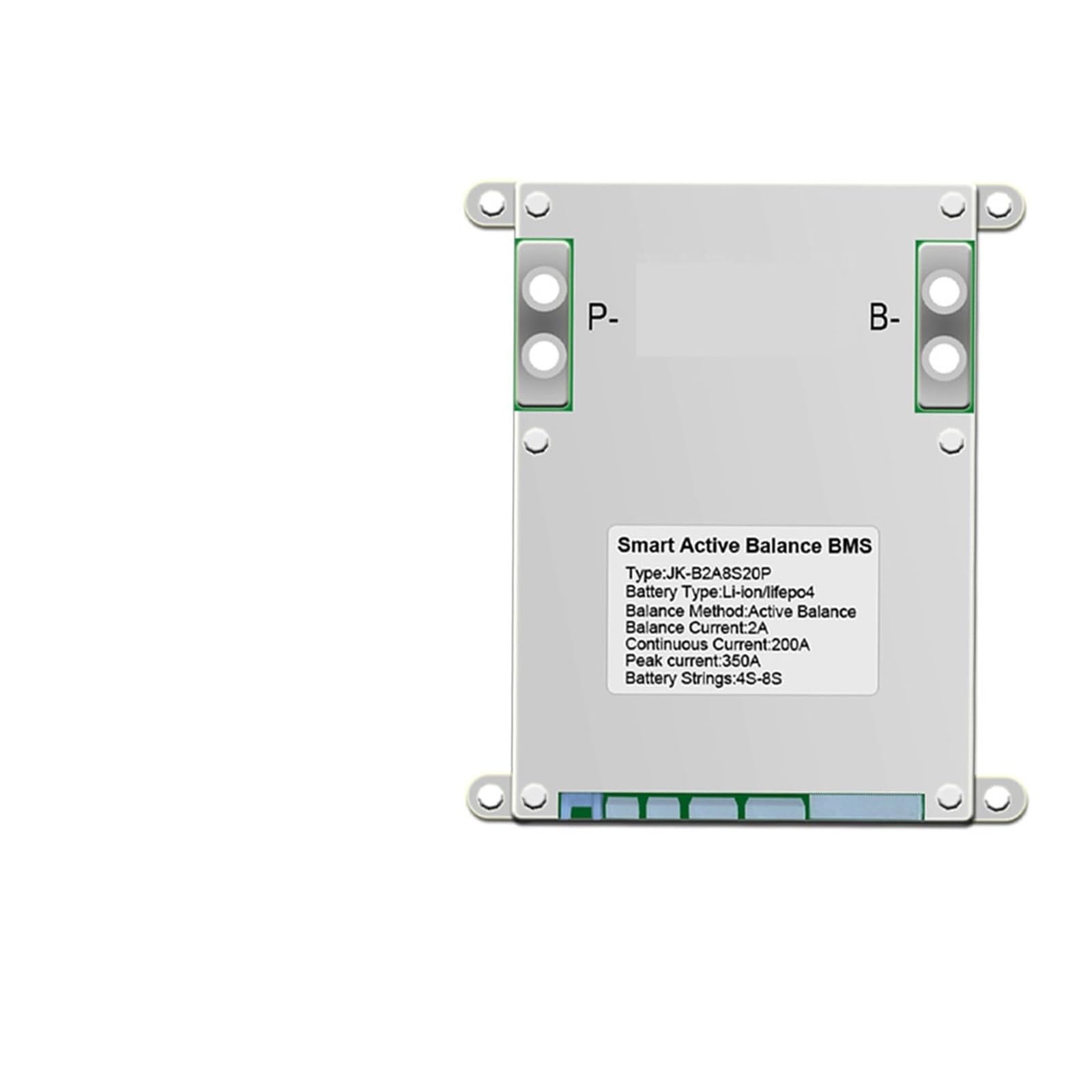 Battery Balancer JK Bms Active Balance Bms 8S 12S 13S 14S 16S 17S 20S 24S Smart Bms 60A 80A 100A 150A 200A 600A Lifepo4 Li-Ion Lto Batterie (Color : B2A8S20P-HC) von MdAtt