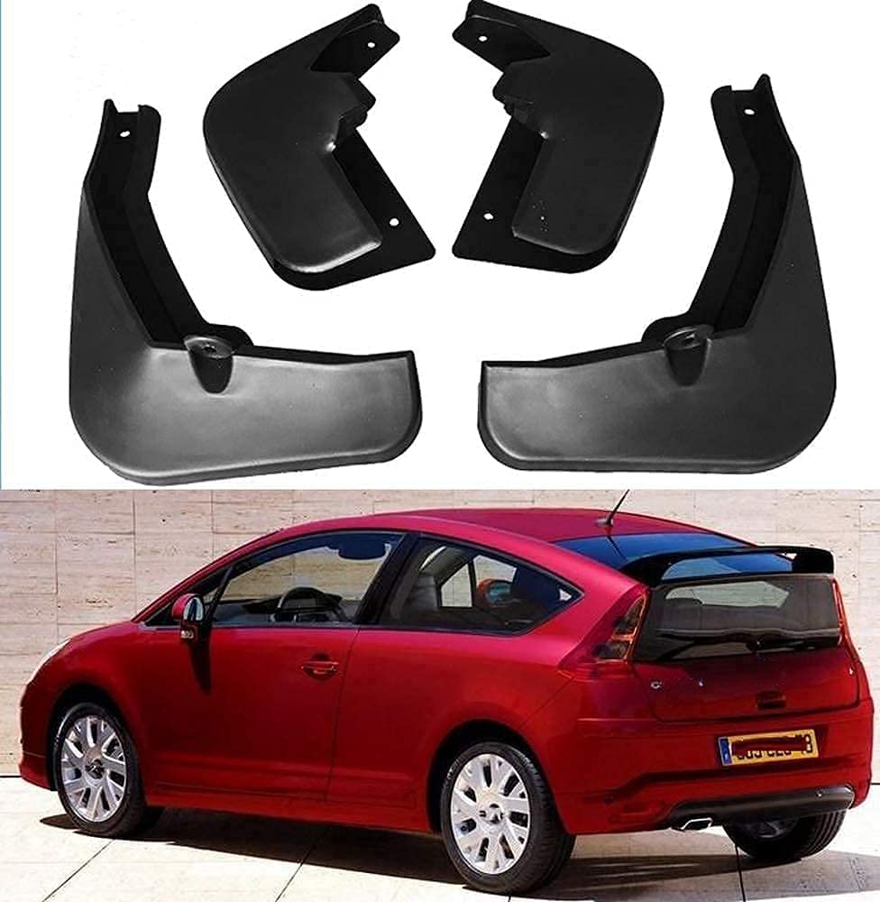 Auto Schmutzfänger für Citroen C4 2004 2005 2006 2007 2008 2009 2010 Hatchback Kotflügel Auto Fender Schutzblech Ersatz Vorder- und Hinterreifen 4 Stücke von MeFfee