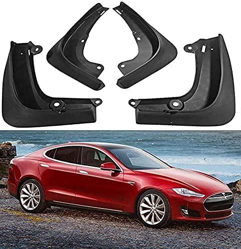 Auto Schmutzfänger für Tesla Model X Model S 2016 2017 2018 2019 Kotflügel Auto Fender Schutzblech Ersatz Vorder- und Hinterreifen 4 Stücke,Modelsblack von MeFfee