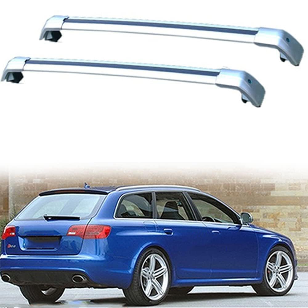 Dachträger-Querstangen Dachträger Dachgepäckträger für Audi A6 Avant Estate C6 2005 2006 2007 2008 2009 2010 Dachträger aus Aluminium 2 Stücke,A von MEFFEE