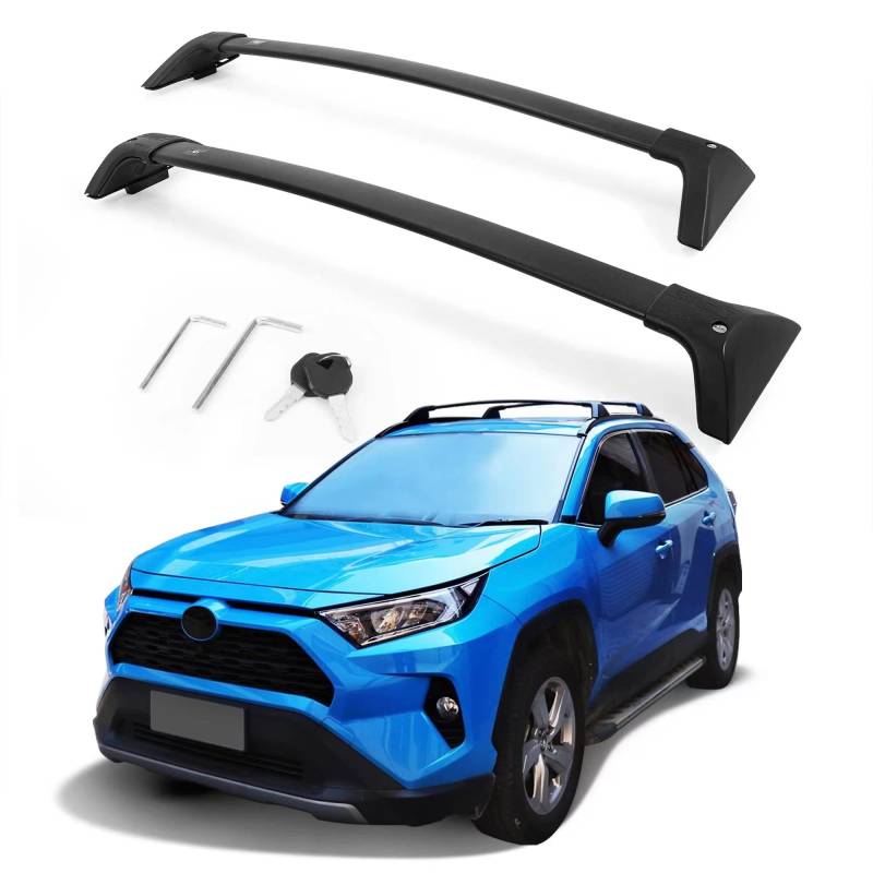 Dachträger-Querstangen Dachträger Dachgepäckträger für RAV4 2019 2020 2021 2022 2023 Dachträger aus Aluminium 2 Stücke von MEFFEE