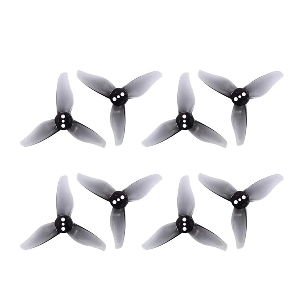 For 2023 2x2,3x3 2 Zoll 3 Laufrad CW CCW Propeller 3 Löcher 1,5mm Mittellochdurchmesser RC FPV Racing Freestyle Drone DIY(4Paris 2023 Gray) von MeVCWF