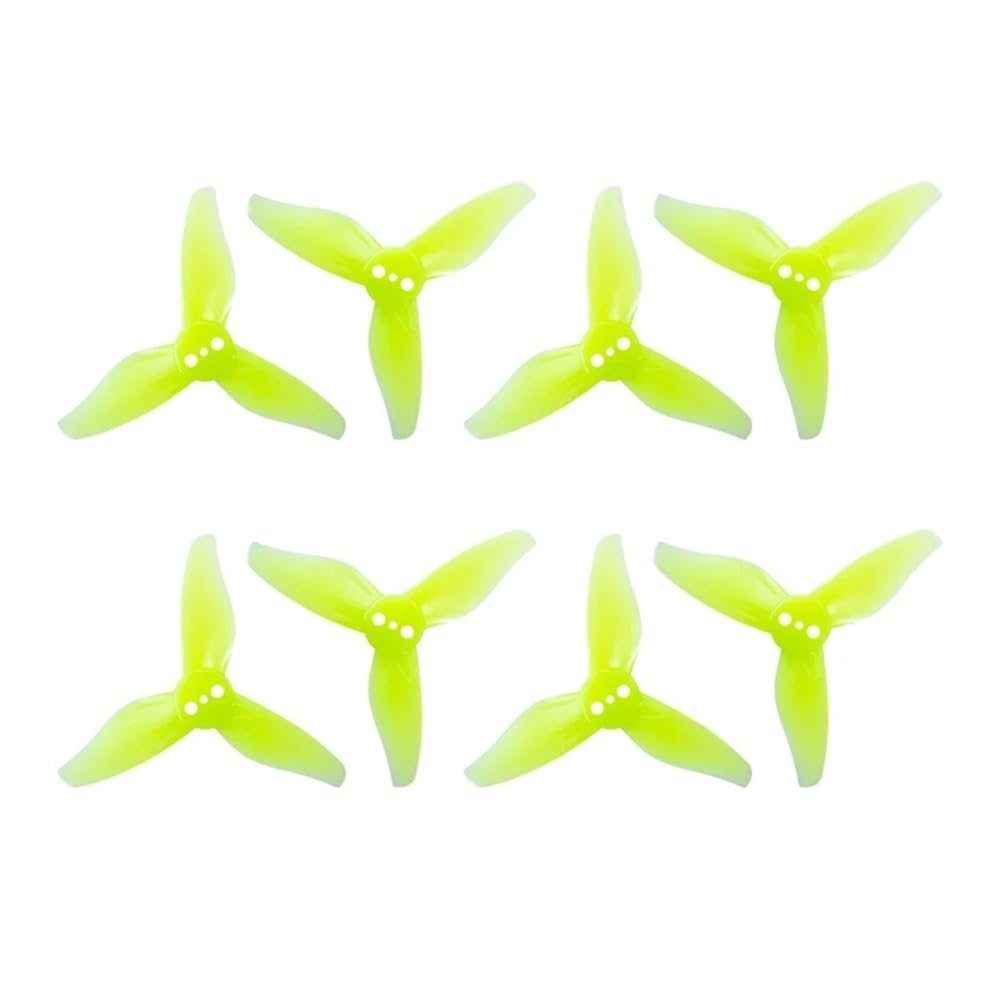 For 2023 2x2,3x3 2 Zoll 3 Laufrad CW CCW Propeller 3 Löcher 1,5mm Mittellochdurchmesser RC FPV Racing Freestyle Drone DIY(4Paris 2023 Yellow) von MeVCWF