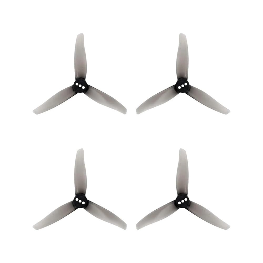 For 3016 3 Zoll 3 Laufrad PC CW CCW FPV Propeller 1,5mm 2mm Loch RC Freestyle Zahnstocher Whoop Racing Drone(2Pairs Gray) von MeVCWF