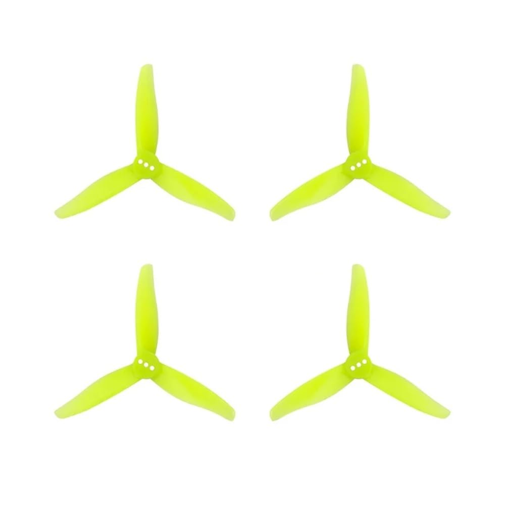 For 3016 3 Zoll 3 Laufrad PC CW CCW FPV Propeller 1,5mm 2mm Loch RC Freestyle Zahnstocher Whoop Racing Drone(2Pairs Yellow) von MeVCWF