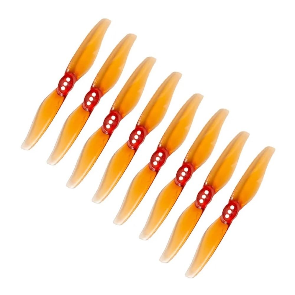 For 3018 3x1,8 3 Zoll 2 Laufrad Propeller 1,5mm Loch T-Halterung RC FPV Drone Racing Multirotor Zahnstocher Teile(4pairs Orange) von MeVCWF