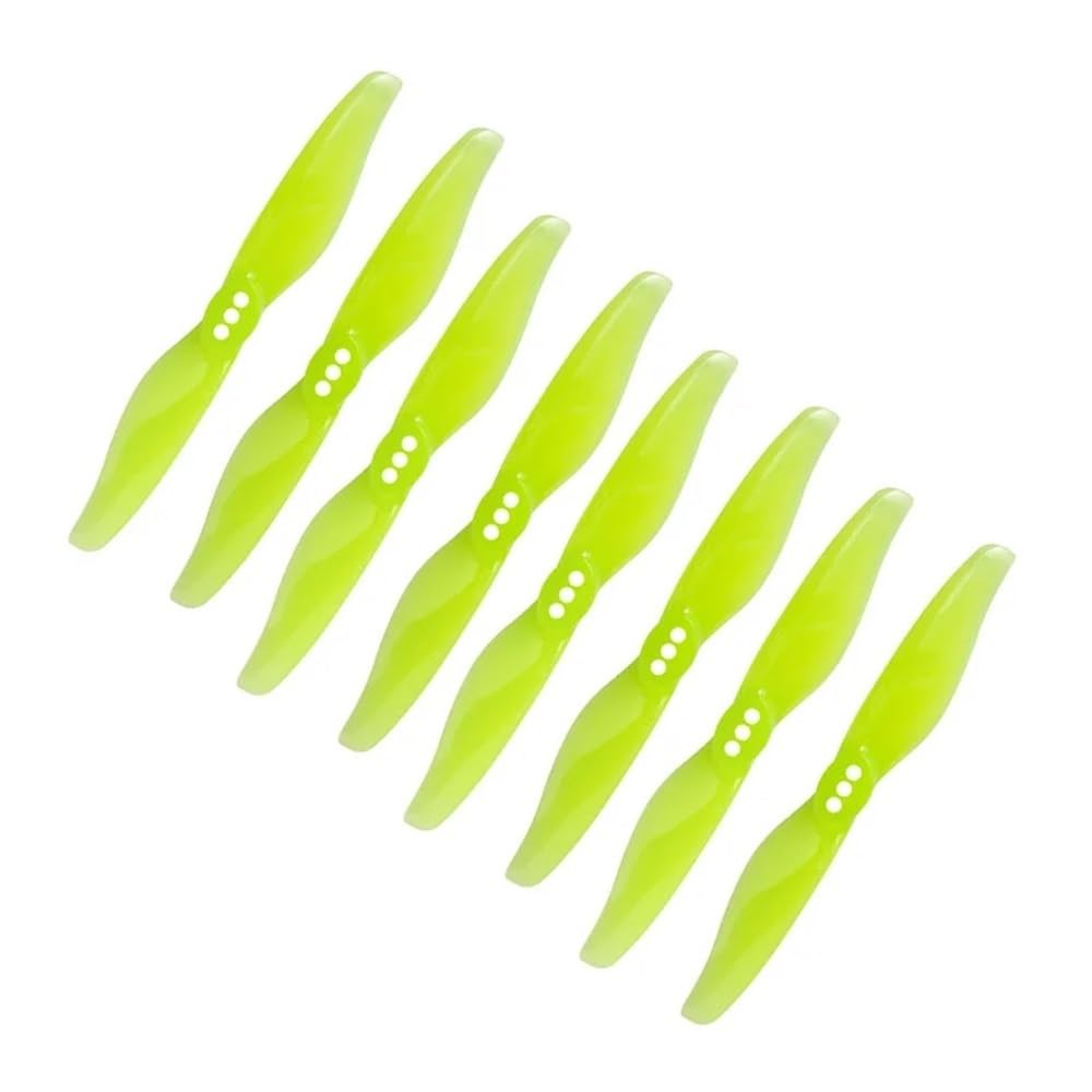 For 3018 3x1,8 3 Zoll 2 Laufrad Propeller 1,5mm Loch T-Halterung RC FPV Drone Racing Multirotor Zahnstocher Teile(4pairs Yellow) von MeVCWF