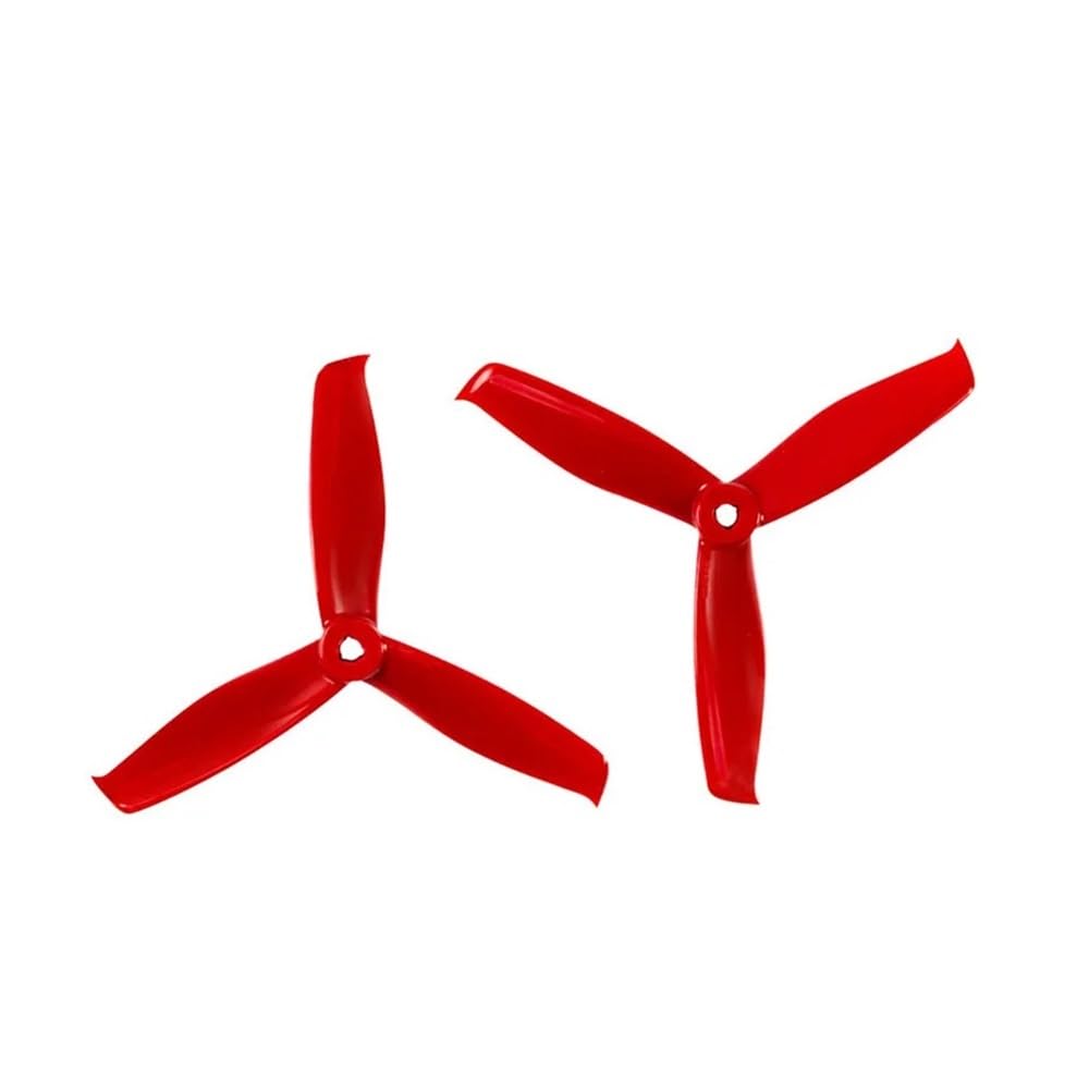 For 5055S 5,0x5,5 Zoll CW CCW 3 Laufrad Propeller Blau/rot/klar for 2205-2306 bürstenlosen Motor Rc Drone Teile(2pairs Red) von MeVCWF