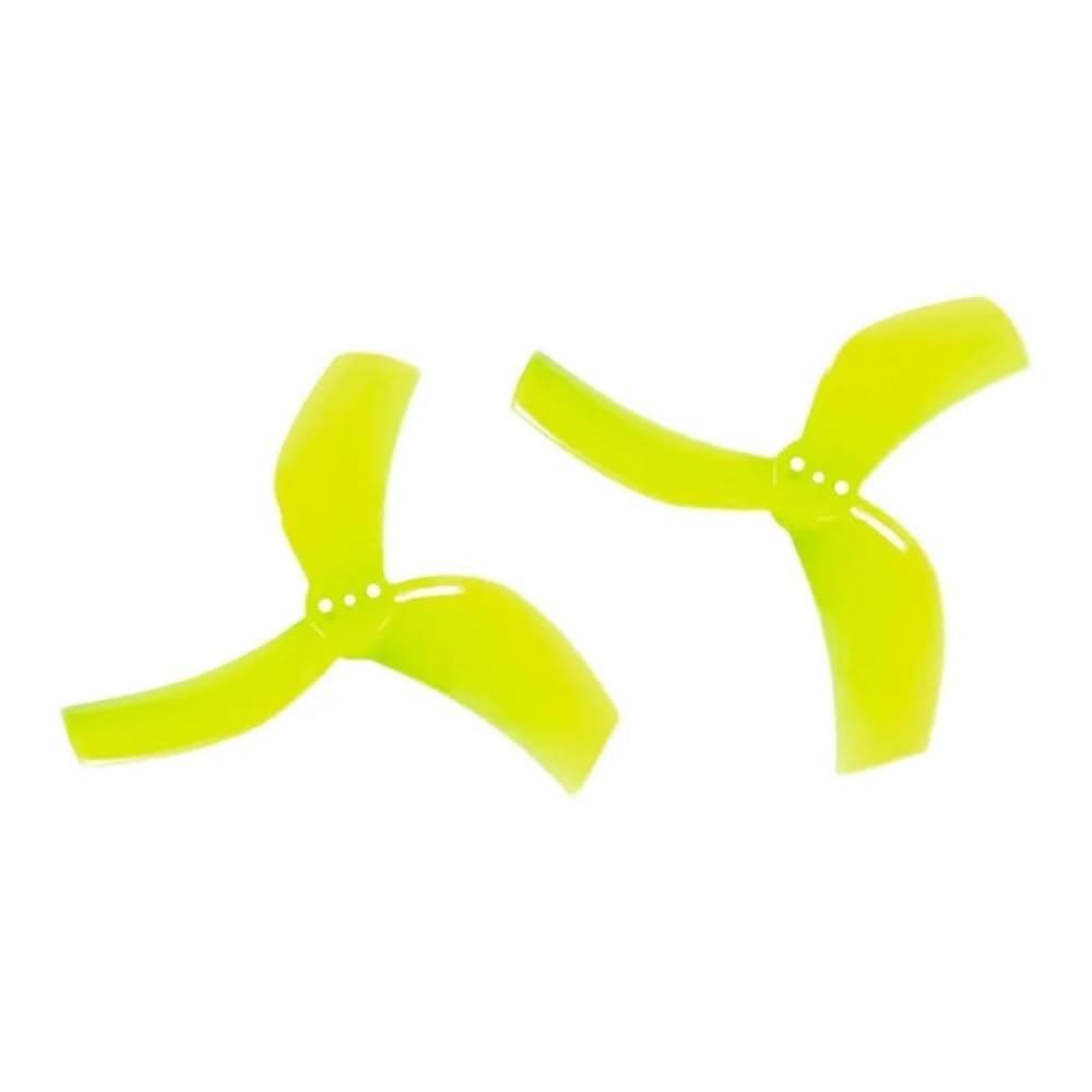 For D63 3 Impeller 2,5 Zoll CW CCW Propeller Gefasste 63mm 1,5mm Welle 1,4g RC FPV Racing Freestyle Zahnstocher Drone(4pairs D63-3 Yellow) von MeVCWF