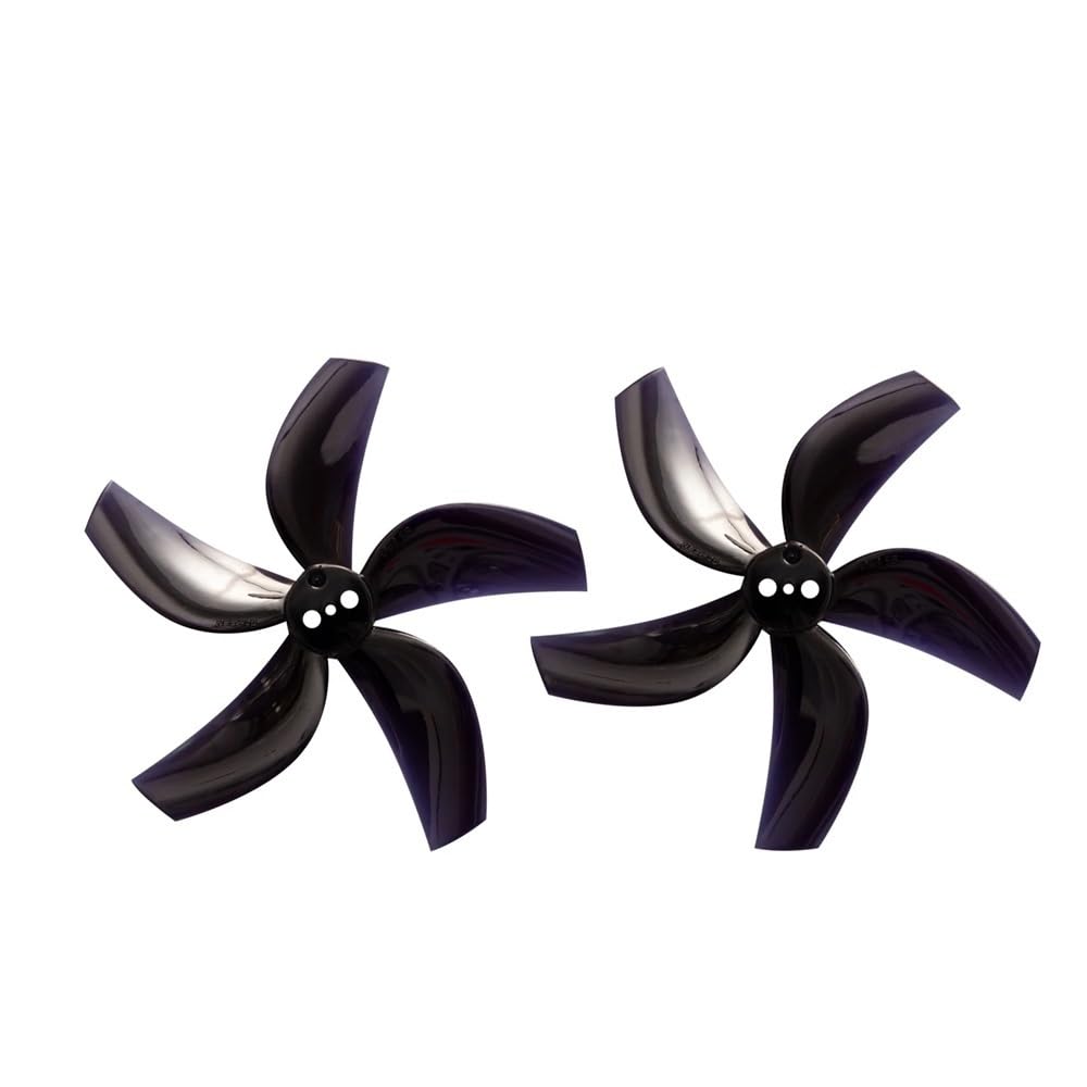 For D63-5 2,5 Zoll 5 Impeller PC Propeller 1,5 Mm 95XV3 Propeller Impeller RC FPV Racing 2,5 Zoll Drone 4 Paare/8 Stück(Black) von MeVCWF