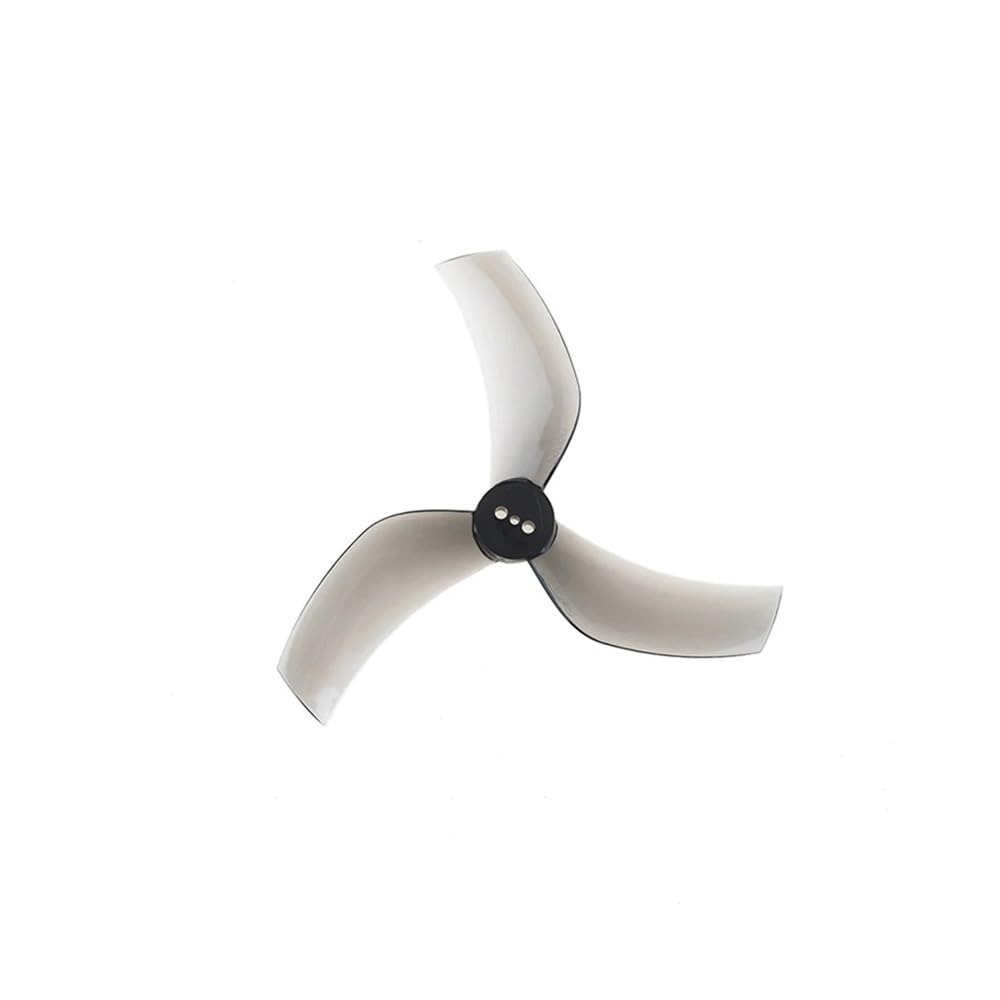 For D90S 90mm 3 Impeller 3,5 Zoll Propeller 3 Löcher 1,5mm PC, RC Freestyle Racing Drone Ersatzteile(2Pairs D90S-3 Gray) von MeVCWF