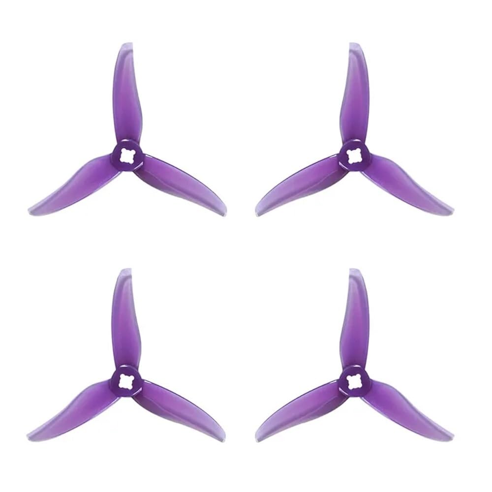 Geeignet for 3520 3,5 x 2 x 3 2,5 Zoll 3 Laufräder CW CCW PC Propeller RC FPV Control Freestyle Racing Drone Teile DIY(2Pairs Purple) von MeVCWF