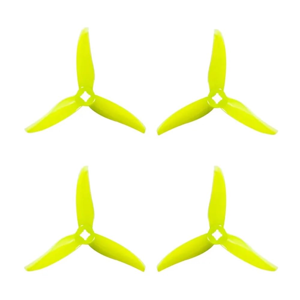 Geeignet for 3520 3,5 x 2 x 3 2,5 Zoll 3 Laufräder CW CCW PC Propeller RC FPV Control Freestyle Racing Drone Teile DIY(2Pairs Yellow) von MeVCWF