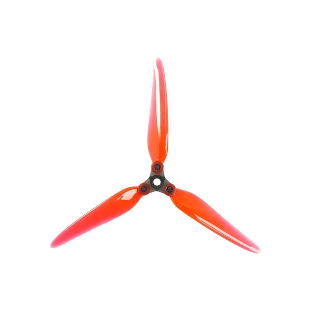 Geeignet for F3/F6/F7 Zoll faltbarer 3-Laufrad-PC-Klapppropeller FPV Freestyle Long Range LR Long Distance Drone DIY Teile(Red 7inch 2Pairs) von MeVCWF