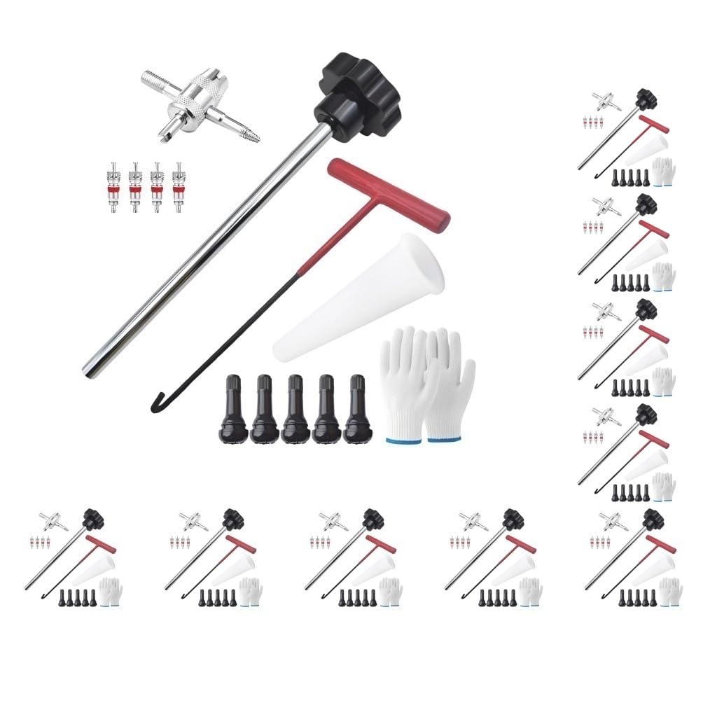 10-teiliges Schnellwechsel-Reifenventil-Werkzeug-Set, Reifenventilschaft, Ventilschaft, Schaftkern, schneller Ersatz, Werkzeug-Set, 13-teilig von Mealoodiousmusea