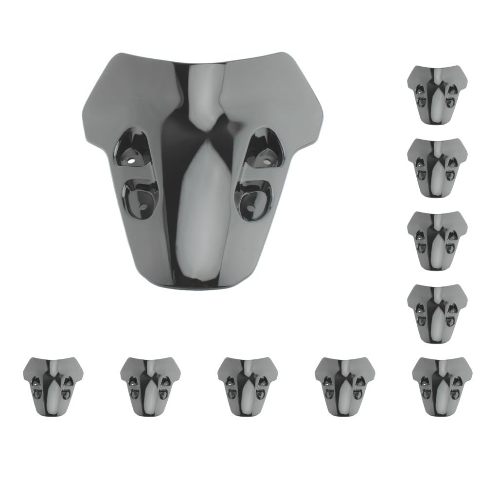 10er-Set einfach zu installierende Motorrad-Luft-Windschutzscheibe, hohe Leistung, leicht, robust und langlebig, ABS, Luft-Windschutz, schwarz von Mealoodiousmusea