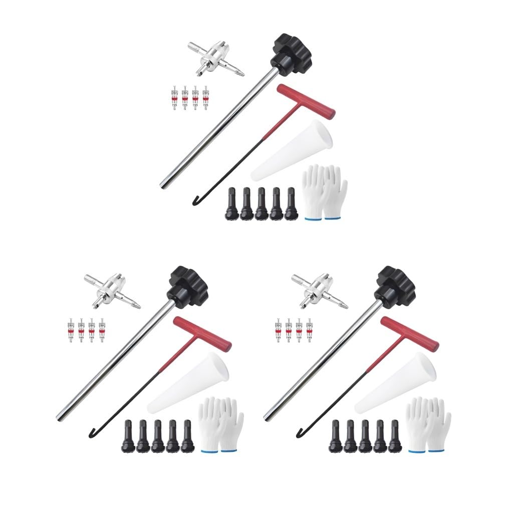 3-teiliges Schnellwechsel-Reifenventil-Werkzeug-Set, Reifenventilschaft, Ventilschaft, Schaft, Kern, schnelles Ersatzwerkzeug-Set, 13-teilig von Mealoodiousmusea