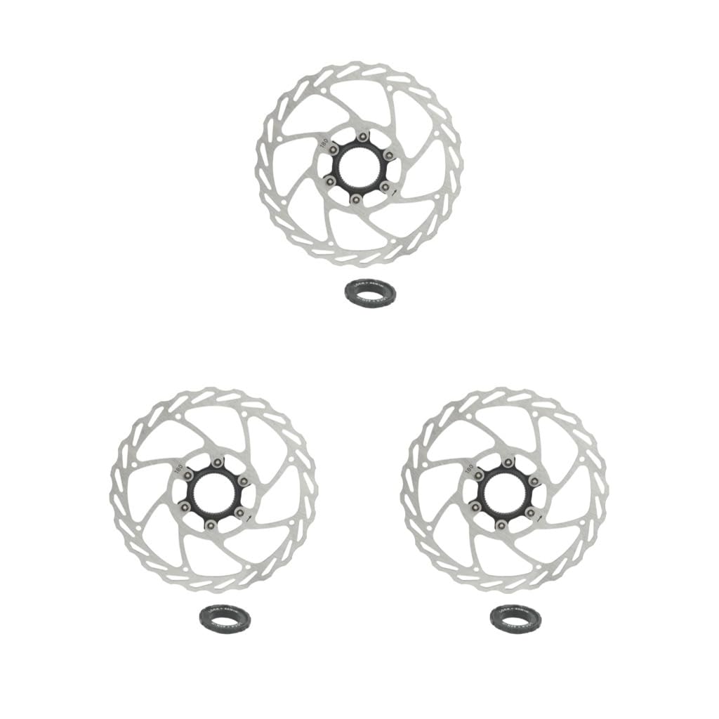 3er-Set Mountainbikes aus Edelstahl, Zentralverriegelung, Scheibenbremse, Rotor, Ersatz, korrosionsbeständig, Wärmeableitung, Rotoren, 180 mm von Mealoodiousmusea